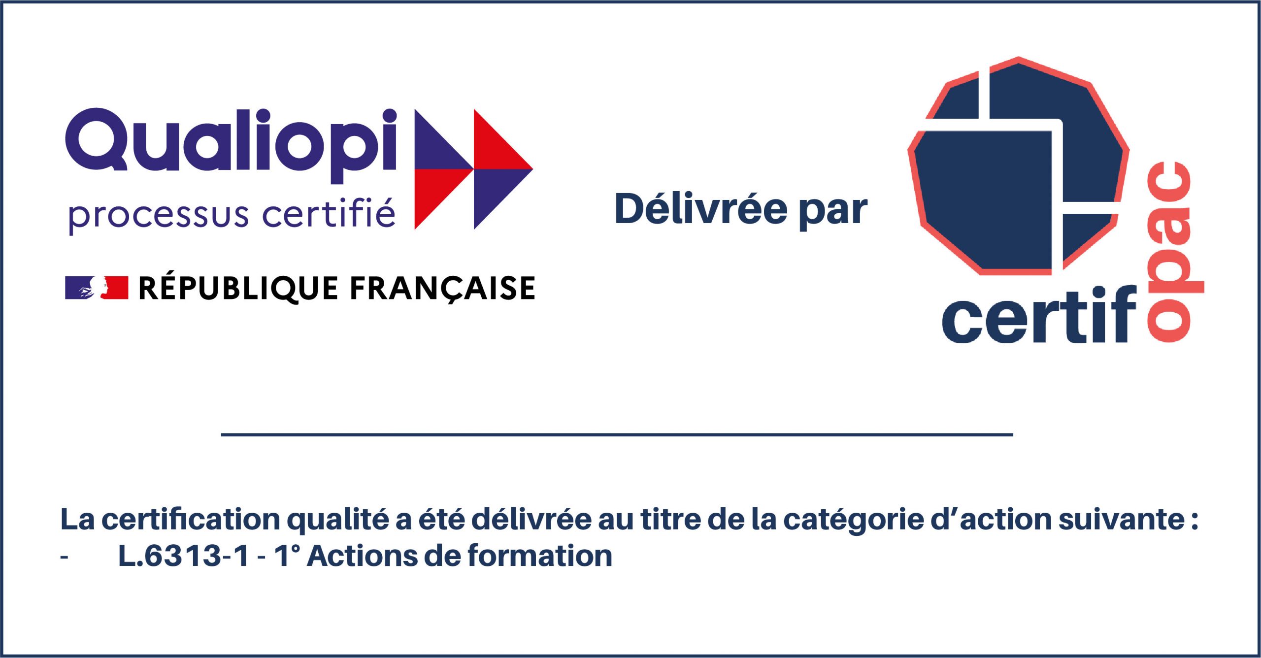 Logo Qualiopi — Formation en apprentissage